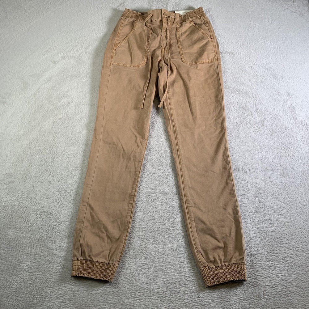 American Eagle Outfitters Pants Womens 4 Beige Jogger High Rise Stretch NEW